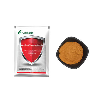 Green pesticide 16000IU/mg Bacillus thuringiensis strong permeability on crop leaves 